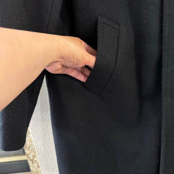 Alfred Dunhill Men’s Heavyweight Lined Coat Pockets Black - Picture 3 of 6